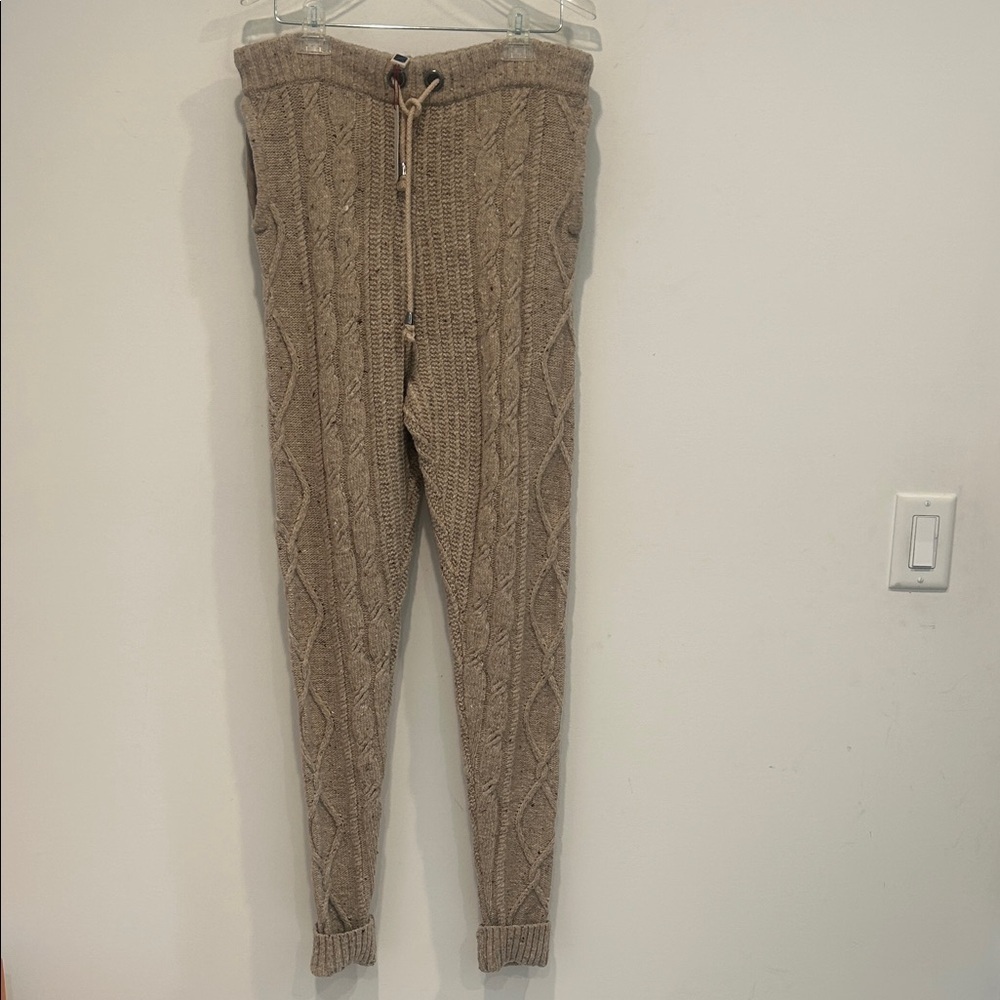 Opening Ceremony Cable Knit Cabin Taupe Women's Joggers small / medium new w tag